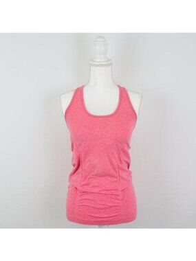 Athleta Speedlight Women's Small Pink Ruched Racerback Activewear Tank Top